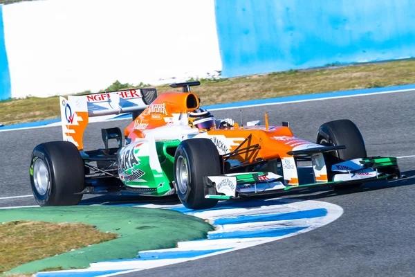 Team Force India F1, Nico H:lkenberg, 2012 — стоковое фото