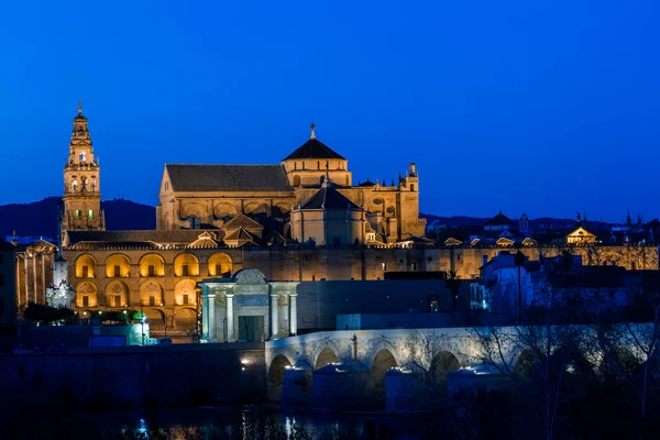 Mezquita mecsettől és római híd — Stock Fotó