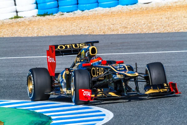 Команда Lotus Renault F1, Ромен Феттель, 2012 — стоковое фото