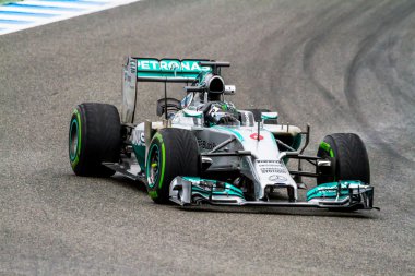 Team Mercedes F1, Nico Rosberg, 2014 clipart