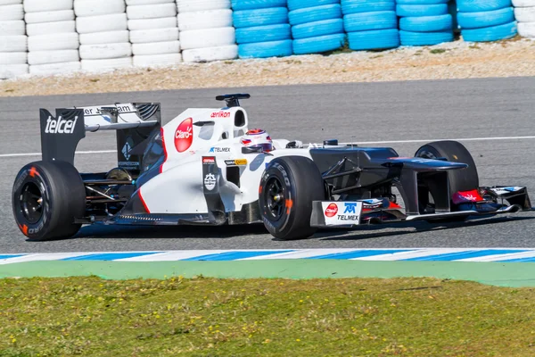 Команда Sauber F1, Камуи Феттель, 2012 — стоковое фото