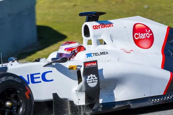 Zespół sauber f1, kamui kobayashi, 2012 — Zdjęcie stockowe