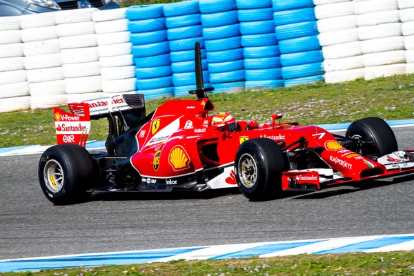 팀 scuderia ferrari f1, 키 미 raikkonen, 2014 — 스톡 사진