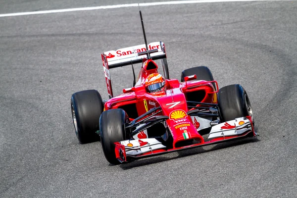 팀 scuderia ferrari f1, 키 미 raikkonen, 2014 — 스톡 사진