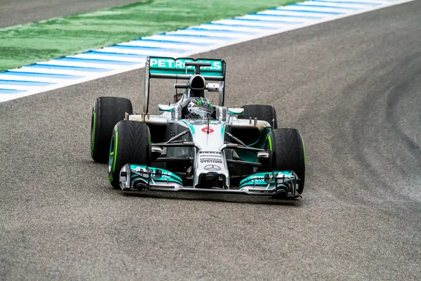 Команда Mercedes F1, Nico Rosberg, 2014 — стоковое фото