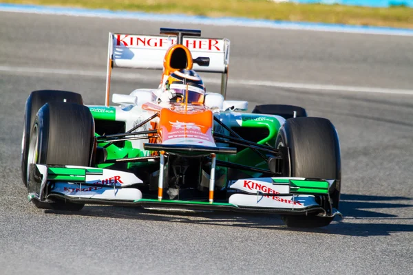 Equipo de la fuerza india f1, nico helkenberg, 2012 — Foto de Stock