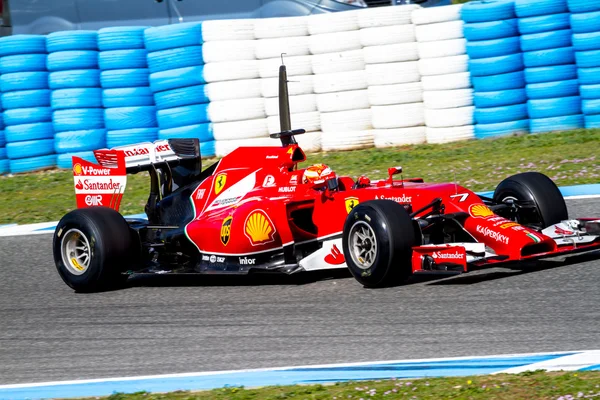 팀 scuderia ferrari f1, 키 미 raikkonen, 2014 — 스톡 사진