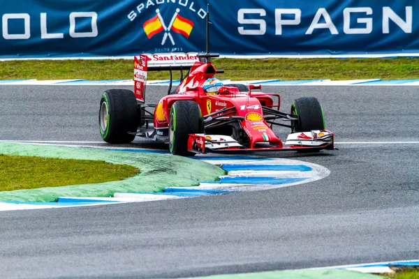 Equipo Scuderia Ferrari F1, Fernando Alonso, 2014 — Foto de Stock