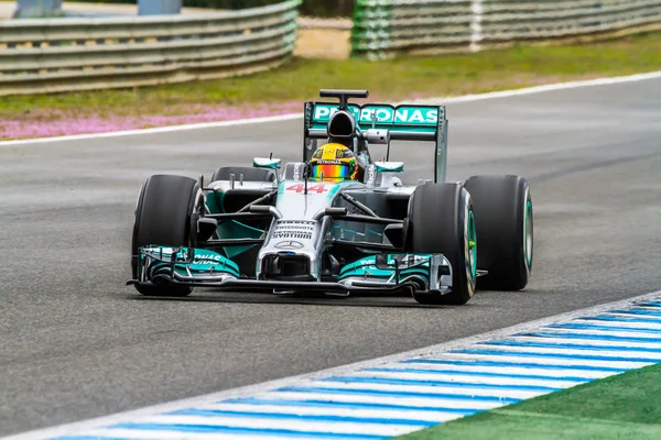 Tým merceces f1, lewis hamilton, 2014 — Stock fotografie