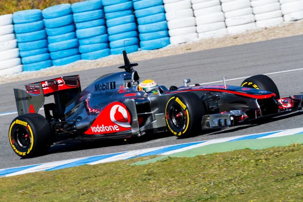 Команда McLaren F1, Льюис Хэмилтон, 2012 — стоковое фото