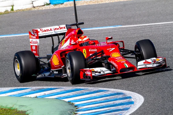 팀 scuderia ferrari f1, 키 미 raikkonen, 2014 — 스톡 사진