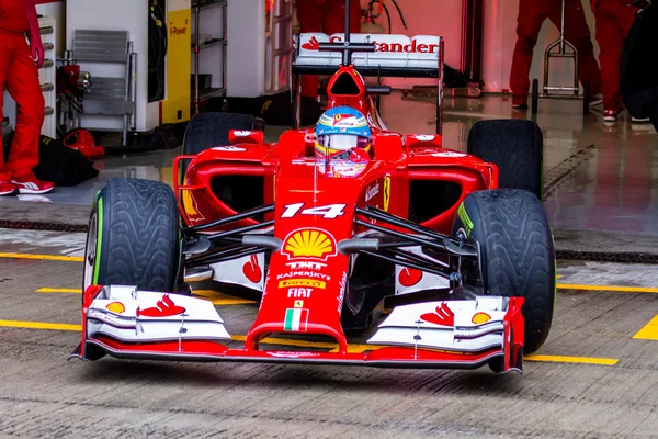 Zespół scuderia ferrari f1, fernando alonso, 2014 — Zdjęcie stockowe