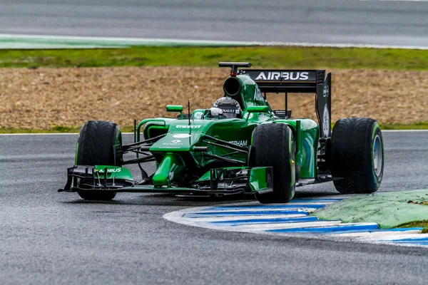 Tým caterham f1, Kamuj Kobajaši, 2014 — Stock fotografie