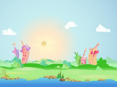 arka plan vektör evi alan