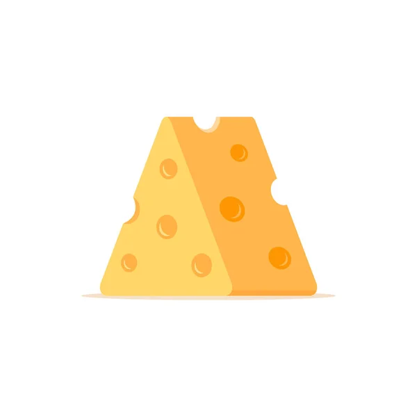 Cheese Icon Vector Flat Cheese Color Symbol Isolated Illustration — Stock Vector