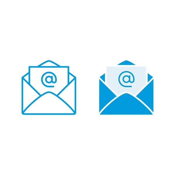 Email Icône Enveloppe Vecteur Isolé Signe Sur Fond Blanc Symbole — Image vectorielle