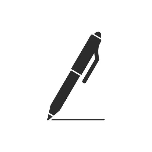 Penna Vektor Ikon Enkel Isolerad Penna Symbol — Stock vektor