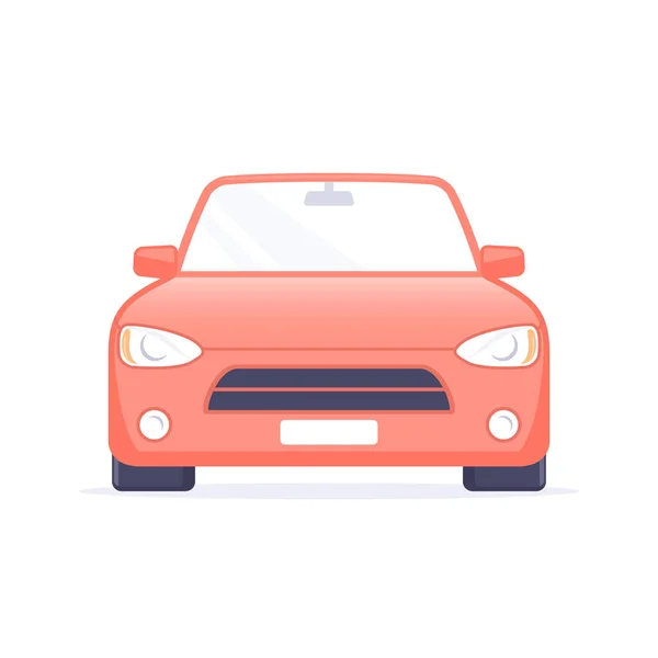 Car Vector Icon Front View Car Isolated Illustration — Stock Vector