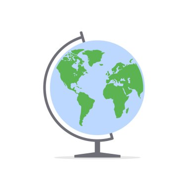 Globe Simge Vektörü izole edilmiş düz tasarım illüstrasyonu.