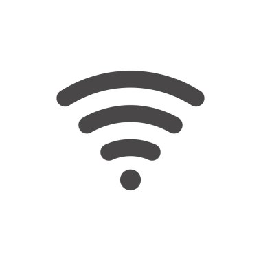 İnternet erişim vektörü sembolü için kablosuz ve kablosuz ağ simgesi veya imza.