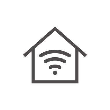 Smart Home vektör simgesi izole edildi. Akıllı ev sembolü simgesi.