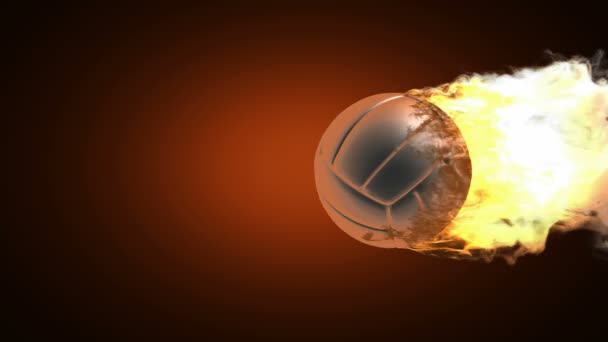 hořící volejbalový míč