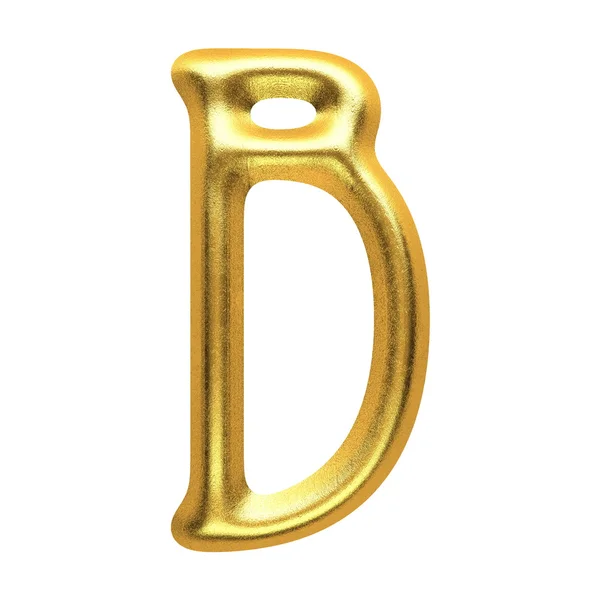 Omega de ouro letra grega 3D — Fotografias de Stock 