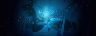 Analitik, tıbbi, ilaç ve bilimsel araştırma konsepti için sıvı ile cam laboratuvar kimyasal test tüpleri ile araştırmacı.