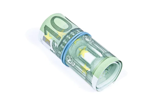 Roll of euro banknotes — Stock Photo, Image