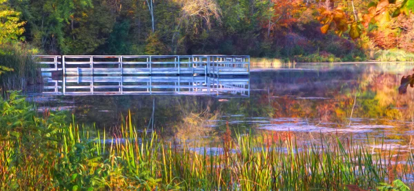 Bunte landschaftliche Landschaft in hdr — Stockfoto