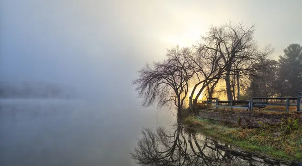 Färgglada natursköna landskapet i hdr. Sunrise — Stockfoto