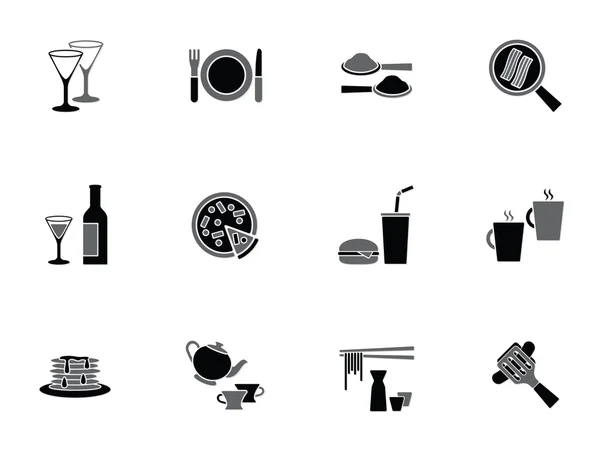 Colección de iconos de alimentos y bebidas — Vector de stock