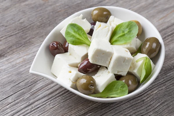 Feta cheese cubes — Stock Photo, Image