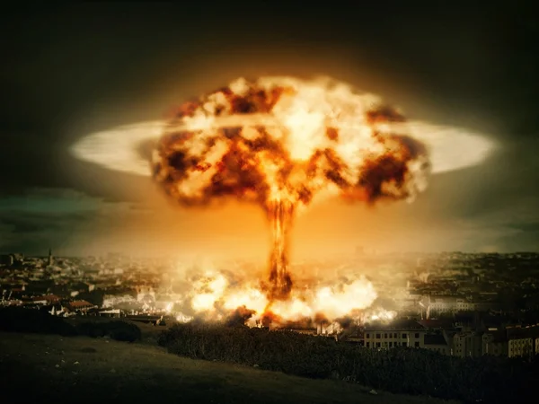 Explosion av atombomb — Stockfoto