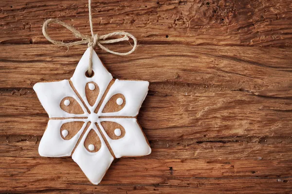 Gingerbread snowflake — Stock Photo, Image