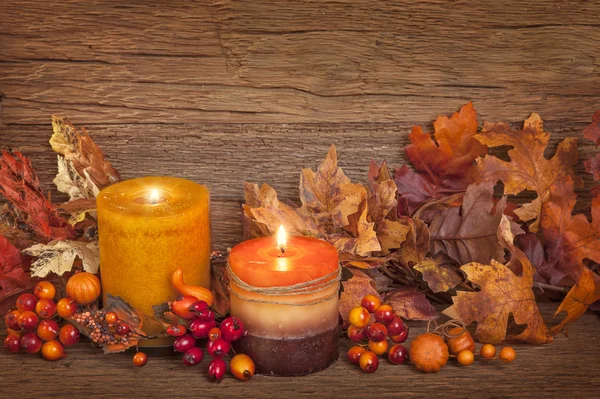 秋季蜡烛 — 图库照片