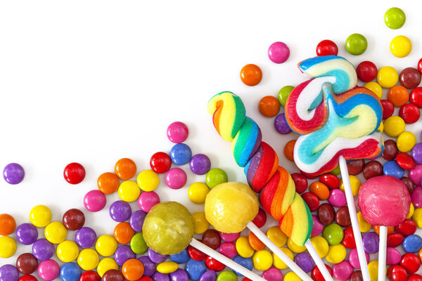 Mixed colorful sweets Stock Image