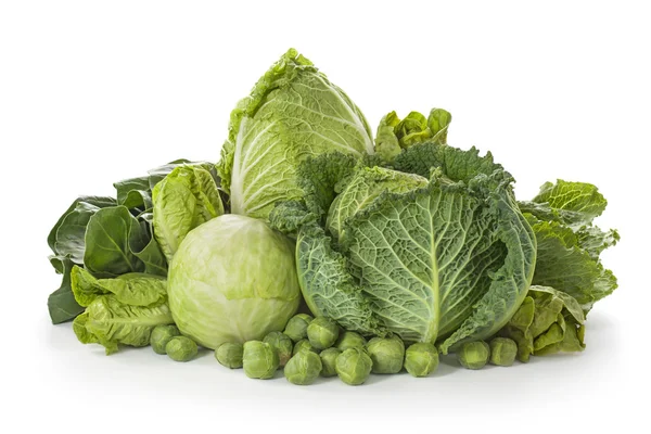 Assortment of fresh cabbages — Stock Photo, Image