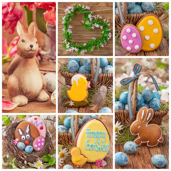 Colorido collage de Pascua — Foto de Stock