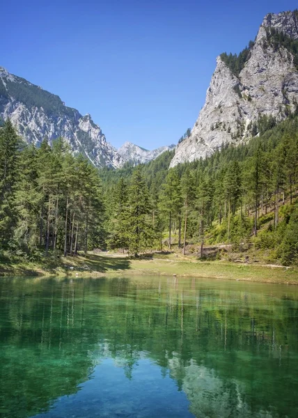 Πράσινη λίμνη σε styria — Φωτογραφία Αρχείου