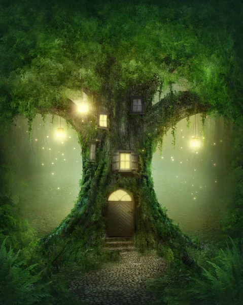 Maison d'arbre fantastique — Photo