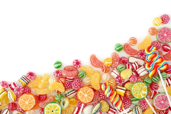 Bonbon de frutas coloridas misturadas — Fotografia de Stock