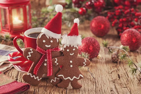 Christmas gingerbread men — Stock Photo, Image