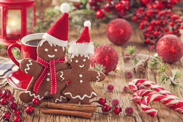 Lebkuchenmann zu Weihnachten — Stockfoto