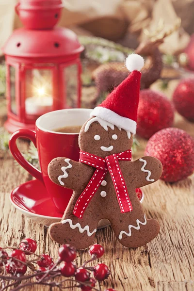Christmas gingerbread man — Stock Photo, Image