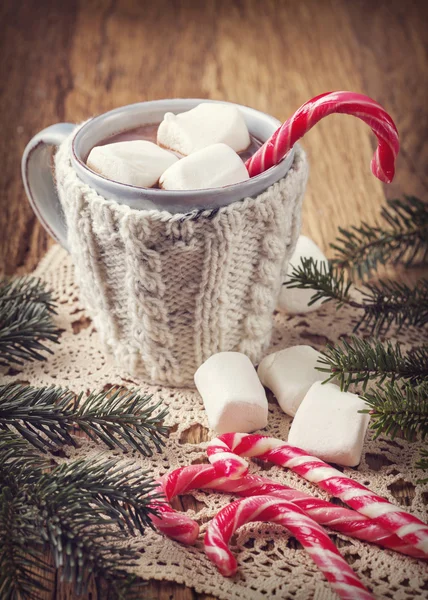 Cioccolata calda con marshmallow — Foto Stock