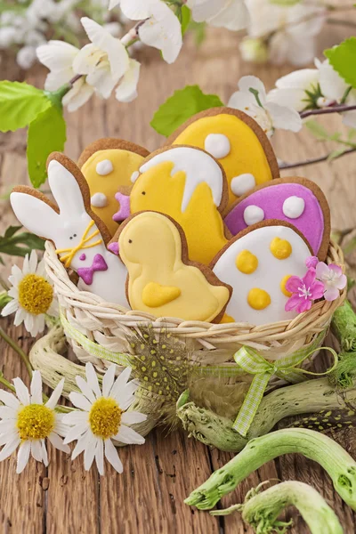 Красочные пасхальные печенья — стоковое фото