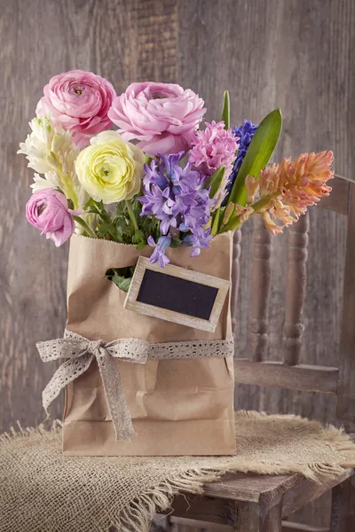 Flowers in a bag — Stock Photo, Image