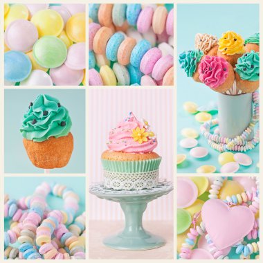 pastel renkli tatlılar