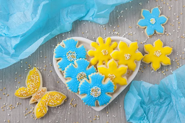 Blommor cookies — Stockfoto